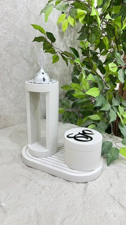 مبخرة خشبي بخط اسود