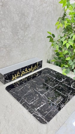 صنيه بديل رخام  مع قاعده بدون ورد