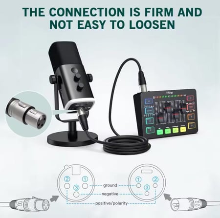 سلك XLR لربط المايك بالمكسر بطول 3 متر