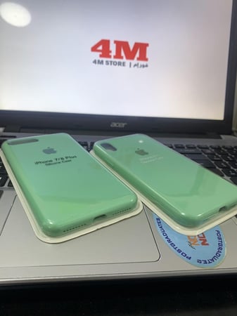 كفر ايفون 6 بلس أخضر تفاحي - كفر ايفون 6 اس بلس أخضر تفاحي سيليكون Apple Green silicone case for iPhone 6 Plus