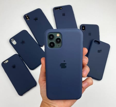 كفر ايفون 14 كحلي سليكون ميدنايت  Midnight silicone case for iPhone 14