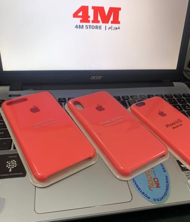 كفر ايفون 7 بلس فسفوري - كفر ايفون 8 بلس فسفوري سليكون Red iPhone 8 Plus Silicone Case