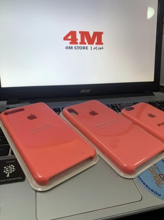 كفر ايفون 7 بلس فسفوري - كفر ايفون 8 بلس فسفوري سليكون Red iPhone 8 Plus Silicone Case