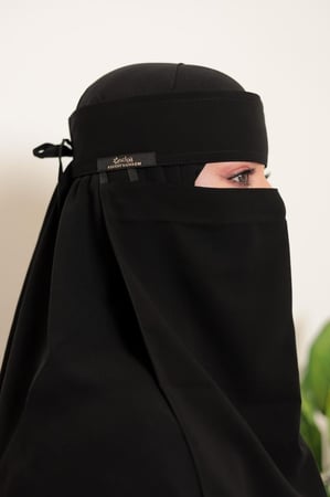 نقاب بحريني دبل مطاط ربطة صغير