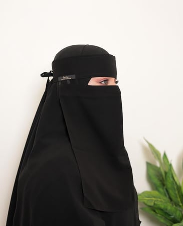 نقاب بحريني دبل مطاط ربطة صغير