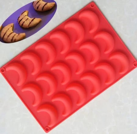 سيليكون شكل القمر / سيليكون خبز / ريزن ايبوكسي / شكولاه ( قطعه واحده)