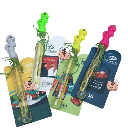 توزيعات فقاعات صابون للأطفال مع ثيم اليوم الوطني ( 12 قطعه )