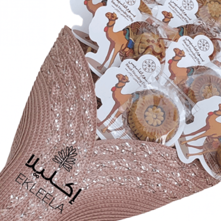 باقة بوكيه توزيعات المعمول بثيم يوم التأسيس ( 12 تغريسه )