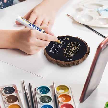 قاعدات جذع الخشب للتوزيعات والديكور والاكواب ( 12 قطعه )