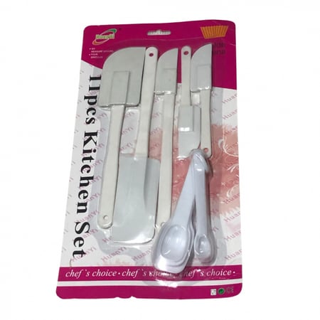 طقم مكون من5 قطع سباتولا و طقم ملاعق قياس معياريه