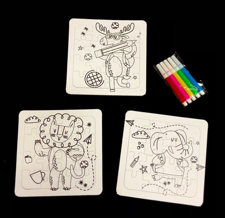 العاب اطفال / بزل تلوين ( 12 مجموعه )