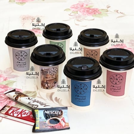 توزيعات أكواب القهوه ( 12 قطعه )