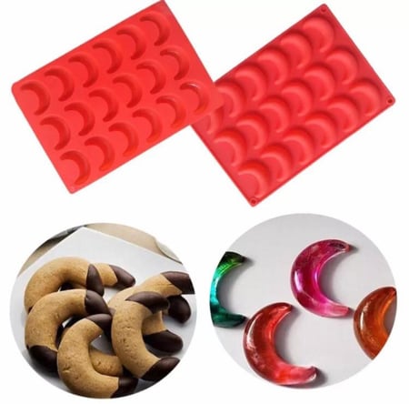 سيليكون شكل القمر / سيليكون خبز / ريزن ايبوكسي / شكولاه ( قطعه واحده)