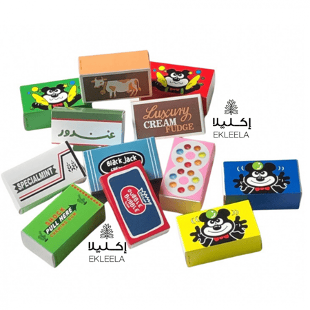 علب كرتونيه منوعة بدون تعبيه ( 12 علبه )