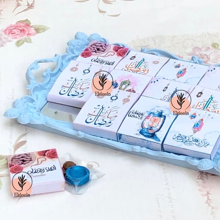 توزيعات رمضانيه/ هدايا للكبار / توزيعات رمضان / قرقيعان ( 12 قطعه مع الشيال )