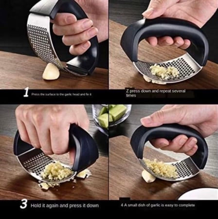 مفرمة ثوم يدويه /هراسة ثوم / فرامه / اداة هرس ثوم يدوي /فرامة خضار يدويه حجم صغير ( قطعه واحده )