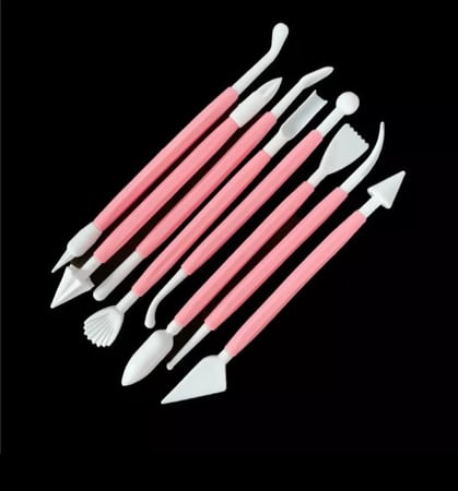 ادوات تشكيل ونحت عجين السكر / اقلام تشكيل المجسمات ( 8 قطع مختلفه )