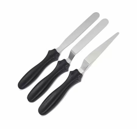 طقم سباتولا / اسباتولا كيك / ادوات دهن ( مجموعه مؤلفه من 3 قطع )