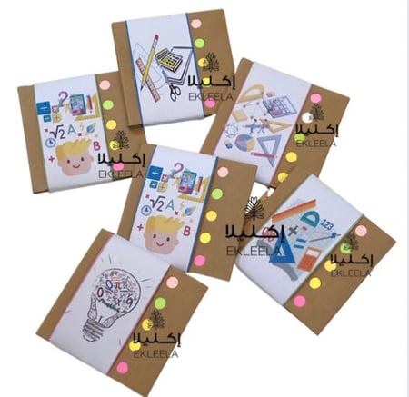 توزيعات نوت ملاحظات حجم صغير مع ثيم ورقي عن الرياضيات( 12 قطعه )