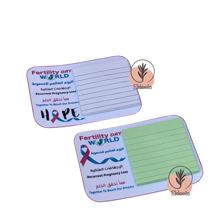 توزيعات نوت ملاحظات حجم صغير مع ثيم عن يوم الخصوبة العالمي  ( 12 قطعه )