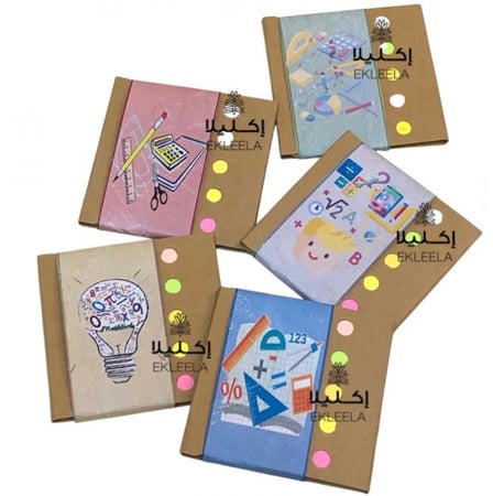 توزيعات نوت ملاحظات حجم صغير مع ثيم ورقي عن الرياضيات( 12 قطعه )