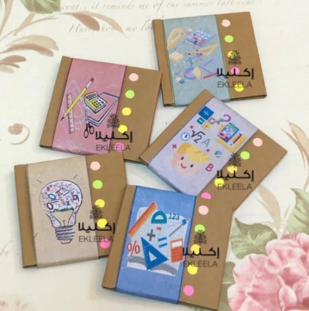 توزيعات نوت ملاحظات حجم صغير مع ثيم ورقي عن الرياضيات( 12 قطعه )