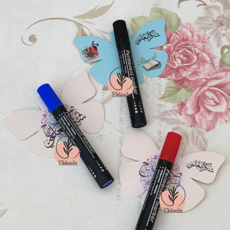 توزيعات اقلام خطاط ماركر منوع بثيم يوم المعلم ( 12 قطعة )