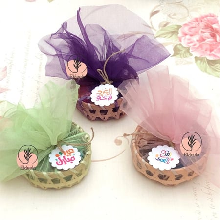 توزيعات سلات الخوص / توزيعات رمضان / توزيعات العيد / عيديات للكبار / توزيعات مسابح ( 12 قطعه )