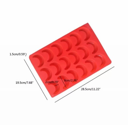 سيليكون شكل القمر / سيليكون خبز / ريزن ايبوكسي / شكولاه ( قطعه واحده)