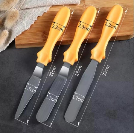 طقم سباتولا / اسباتولا كيك / ادوات دهن ( مجموعه مؤلفه من 3 قطع )