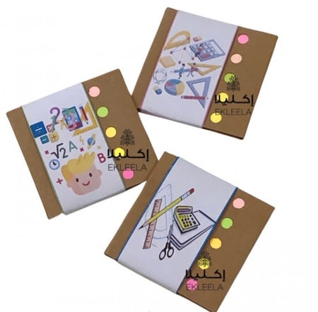 توزيعات نوت ملاحظات حجم صغير مع ثيم ورقي عن الرياضيات( 12 قطعه )