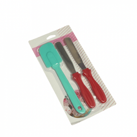 طقم سباتولا / اسباتولا كيك / ادوات دهن ( مجموعه مؤلفه من 3 قطع )