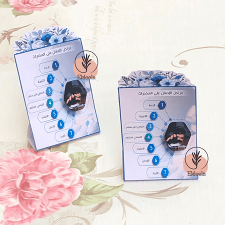 توزيعات بثيم ورقي لمكافحة المخدرات مع تعبيه ( 12 قطعه )