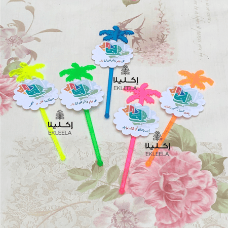 اعواد ملونه بثيم اليوم الوطني ( 12 قطعه )