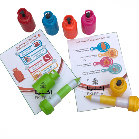 توزيعات ثيم ورقي منوع عن يوم الدفاع المدني مع تعبيه ( 12 قطعه )