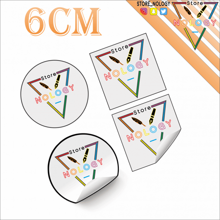 طباعة ستيكر 100 6CM