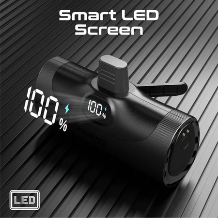 مجموعة بطاريات الفزعة - أربع بطاريات بسعة 5000 مللي أمبير مع قاعدة شحن وتوصيل طاقة بقدرة 20 واط PD مع بطاريتين USB-C وبطاريتين آيفون لايتينينغ.- Promate DeltaPack