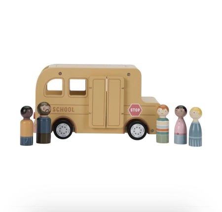 باص المدرسة الخشبي من little dutch