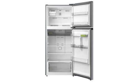 ثلاجة مع فريزر علوي فضي 14.9 قدم ميديا فضي  انفرتير صنع في الصين MDRT580MTU46SAD