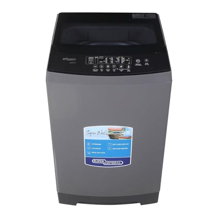 غسالة ملابس تعبئة علوية 12 كيلو سوبر جينرال فضي صنع في الصين KSGW1226