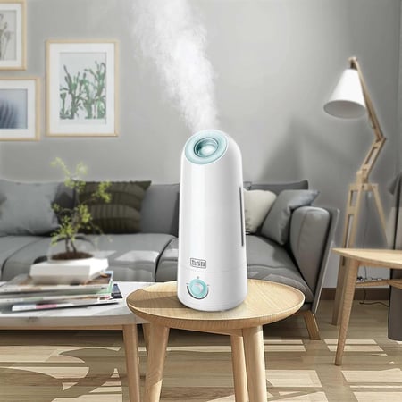 مرطب هواء ابيض 5 لتر بلاك اند ديكر 5L HUMIDIFIER | أداء عالي مناسب للغرف بحجم 40 م² |مع ريموت| يخفف الباكتيريا الفايروسات و يحسن النوم| 0 صنع في الصين HM5000-B5