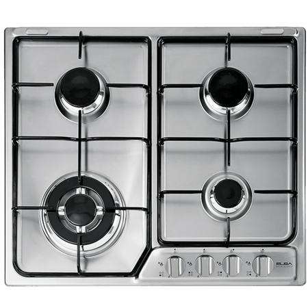 موقد غاز بيلت ان 60 سم البا   4 عيون غاز شبك خفيف ( عين كبيرة) (امامي)  صنع في ايطاليا ASEF60440X50MB