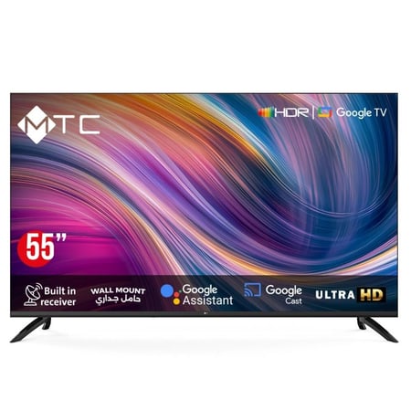 تلفزيون ال أي دي  55 بوصة ام تي سي  GOOGLE  TV سمارت -UHD  صنع في الصين MT55UH450GO