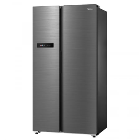 ميديا دولابي 20.1 قدم فضي  13.2 قدم مكعب ثلاجة و 6.9 قدم مكعب فريزر انفرتير صنع في الصين MDRS791MYU46D