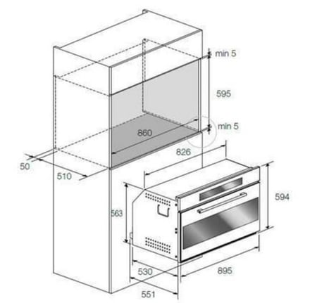 فرن بيلت ان كاندي - 90 سم 105 ليتر 9 وظائف شاشة ديجيتال كهربائي صنع في ايطاليا FC9P815X