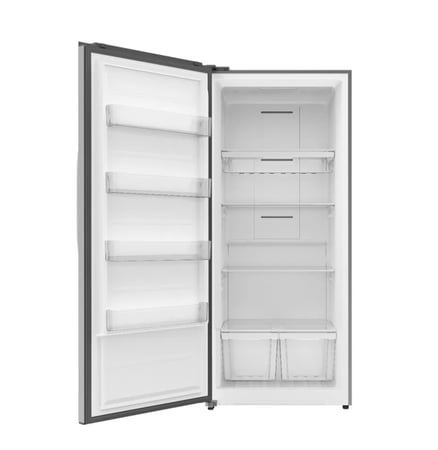 فريزر ميديا 21 قدم -  قابل للتحويل الى ثلاجة - باب واحد  يفتح لليسار -   لون فضي  - صنع في تايلند MDRU793FGF46L