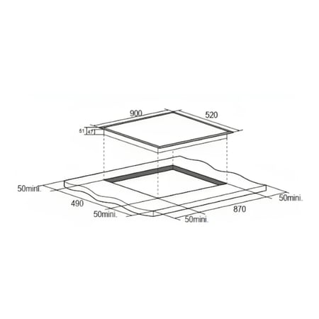 موقد كهربائي ميديا سيراميك 90 سم بيلت ان عدد 9 مستويات حرارة - 5عيون مدمج - بيلت ان صنع في الصين MCHV848