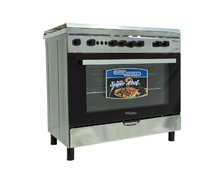 طباخ غاز غاز 90*60 سم سوبر جينرال ستانلس ستيل 5 عيون  صنع في مصر KSGC9262FSY