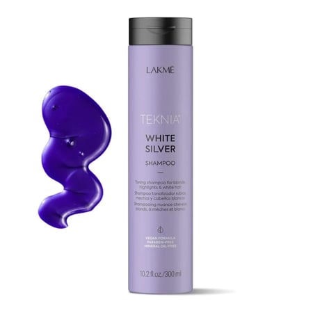 شامبو سلفر للشعر تكنيا سلفر وايت معزز اللون الرمادي والزيتي من لاكمي - 250 مل