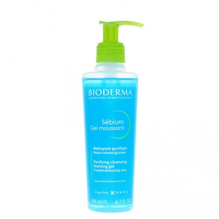 بيوديرما جل منظف سيبيوم الرغوي للبشرة الدهنية والمختلطة - 200 مل